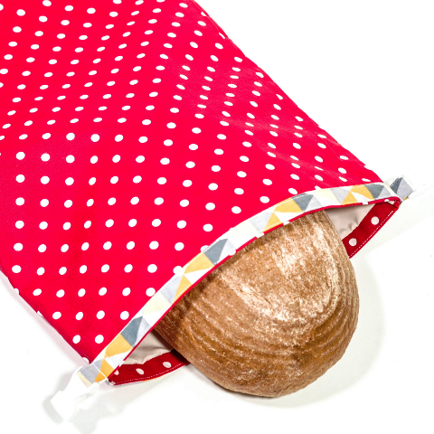 Rolovací kapsa na chleba s membranou červená tečka gaiahome