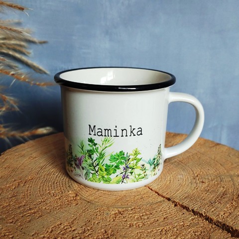 keramický hrnek imitace plecháčku maminka gaiahome