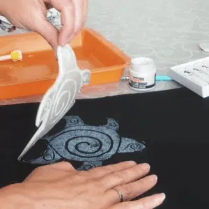 linoryt a textilní barvy gaiahome