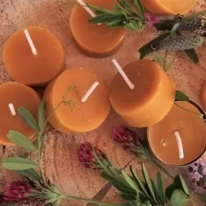 Čajové svíčky ze včelího vosku ZERO WASTE
