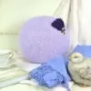 háčkovaný polštář levandule fialový gaiahome